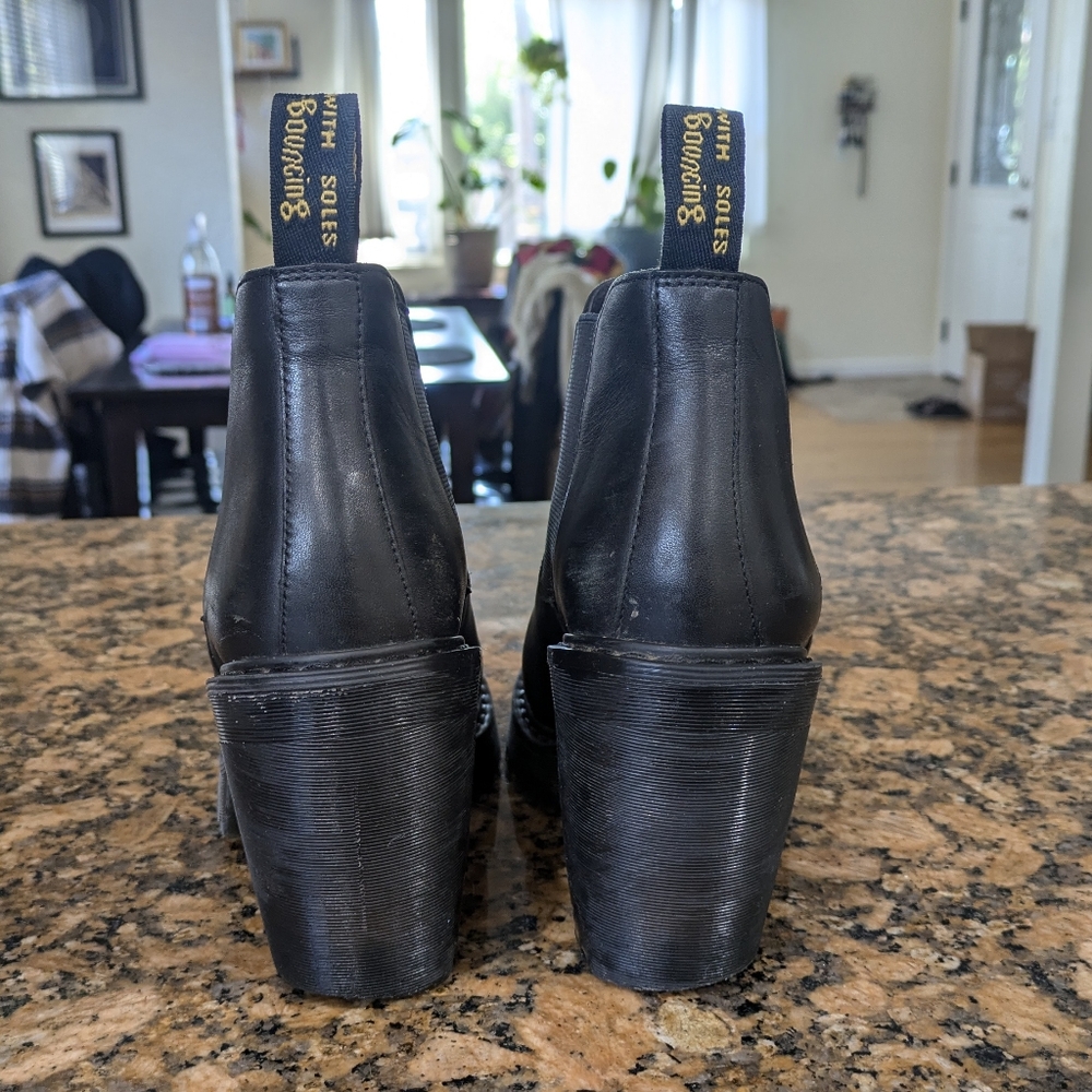 Dr Marten Hurston Women's Leather Heeled Chelsea Boots - Picture 5 of 7